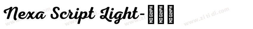 Nexa Script Light字体转换